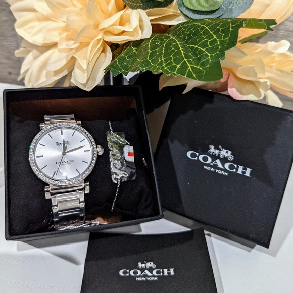 COACH MADISON SET WATCH + BRACELET - Picture 1 of 10